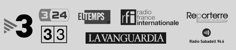 Press: La Vanguardia, El Temps, Radio France International, Ràdio Sabadell, Ràdio l’Hospitalet, Reporterre, Televisió de Catalunya (TVC) Chanel 33, Televisió de Catalunya (TVC) Chanel 3/24